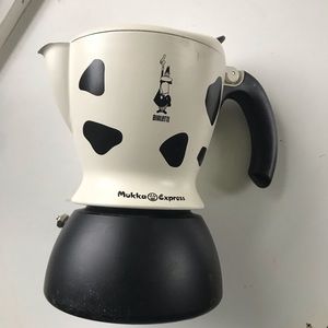 bialetti mukka express cappuccino maker cow print